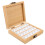 1Palette D'aquarelle Portable En Bambou Avec 24 Compartiments Colorés 8