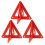 Car Warning Signs Triangle Warning Signs Orange Pvc 3pack 3