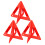 Car Warning Signs Triangle Warning Signs Orange Pvc 3pack 1