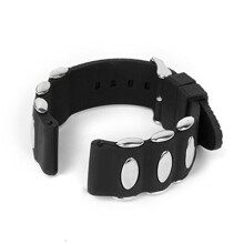 Mens 22mm Silicone Rubber Watchband Strap (Black) Silicone Watch Strap