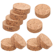 10Pcs Round Cork Plant Pot Mats Decorative Beige Pads for Flowerpots