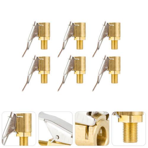 Raindrops 6pcs Car Thread Air Chuck Head Durable Pump Clips 1