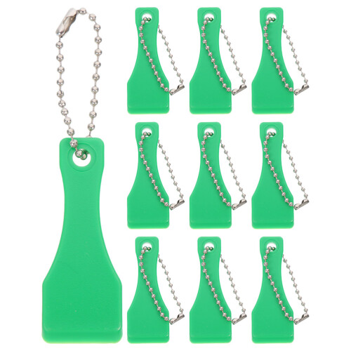 20 Pcs Plastic Ticket Scratcher Scraping Tools Green