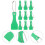 20 Pcs Plastic Ticket Scratcher Scraping Tools Green 10