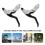 Raindrops Bicycle Handlebar Brake White 1 Pair 5.5x3.8in 7
