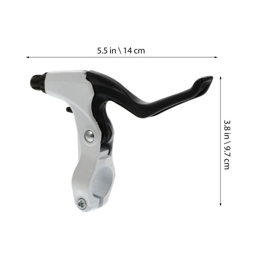 Raindrops Bicycle Handlebar Brake White 1 Pair 5.5x3.8in 1