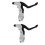 Raindrops Bicycle Handlebar Brake White 1 Pair 5.5x3.8in 6