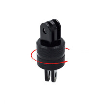 Black Magnetic Helmet Swivel Mount for Yi and Gopro Cameras