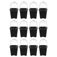 12 Sets Flower Pot Garden Nursery Pots With Humidity Dome