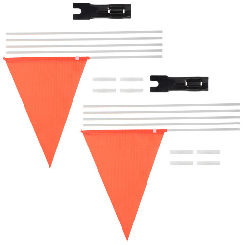 Bike Safety Flags 2 Sets  Orange Warning Flags 1