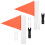 Bike Safety Flags 2 Sets  Orange Warning Flags 7