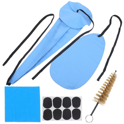 Raindrops Saxophone Cleaning Kit Blue Cloth For Effective Dirt Removal