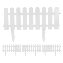 4Sets White Plastic Decorative Fence for Garden Courtyard and Villa