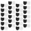 25 Pair Shoulder Pads Women'S Ordinary Sponge Push Up Mat 10