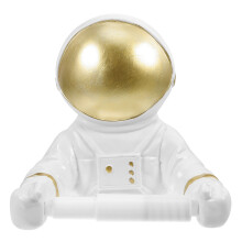 1St Gouden Resin Astronaut Tissuehouder Toiletpapier Rek Stand