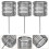 Fertilizer Mesh Basket Silver 12pcs 2.0x0.8x0.8in 10