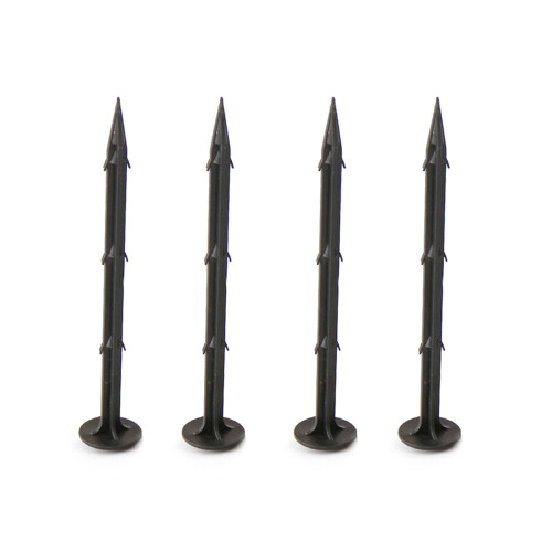 Plastic Tent Pegs Plastic Black 100pcs For Hiking Gear
