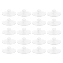 100 Pcs Adhesive Clear Hooks Small Suction Wall Transparent