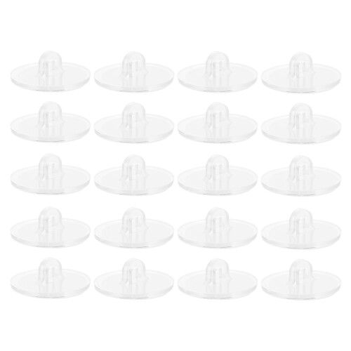 100 Pcs Adhesive Clear Hooks Small Suction Wall Transparent
