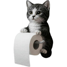 Cat Paper Holder, Funny 3D Cats Paper Towel Holder, Cute Decorative Toilet Paper Holder Wall Mount for Bathroom Kitchen, Unique Cats Lover Giftsv