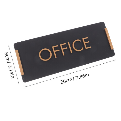 Outside Office Sign Black Acrylic 1set 2
