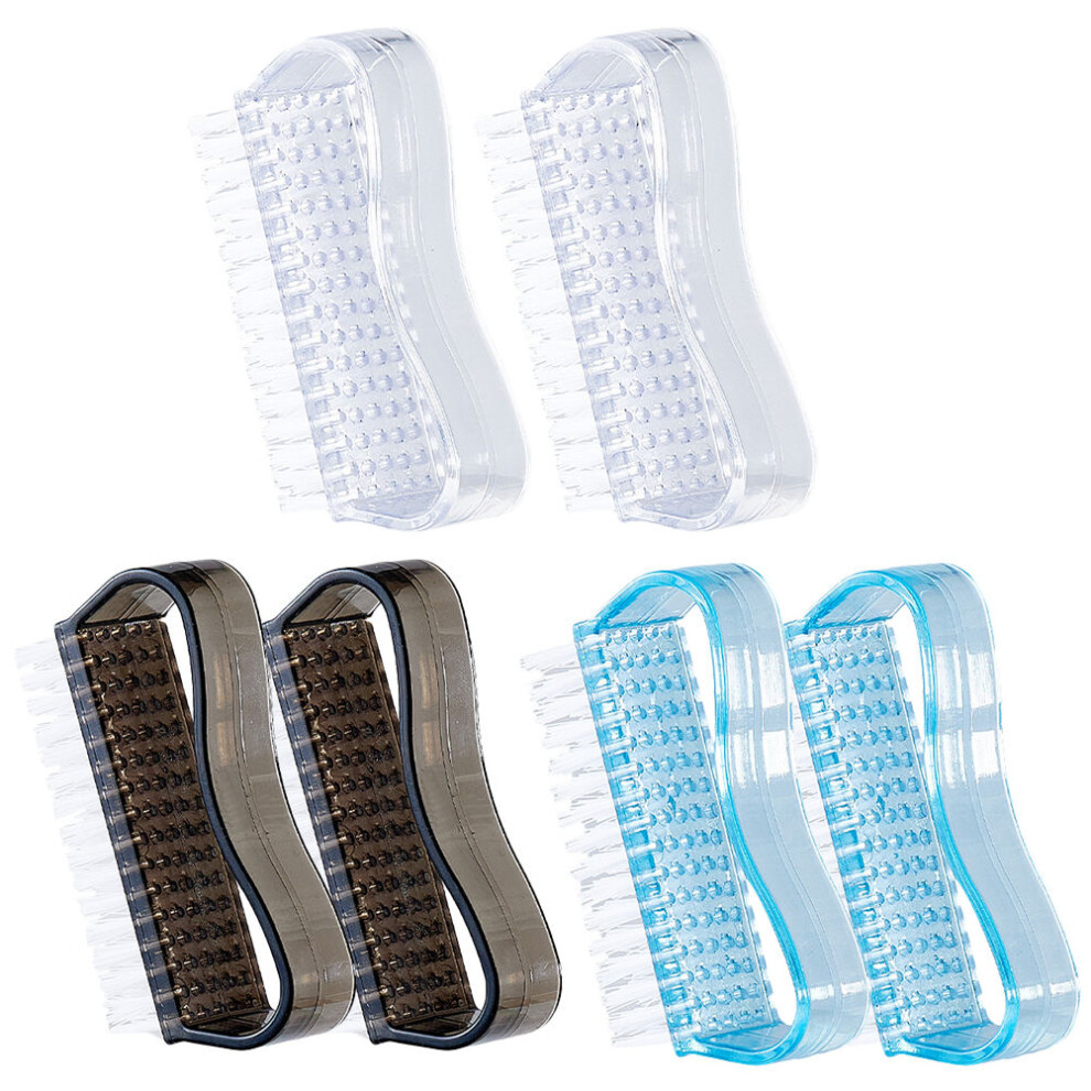 Inoomp 6 Pcs Nail Cleaning Brush Handle Scrubbing Manicure For