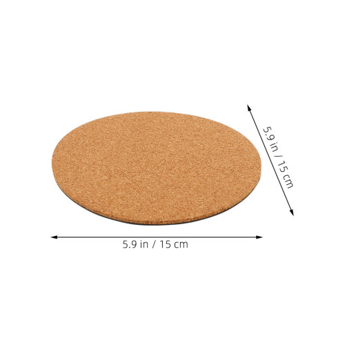 4pcs Round Cork Coaster Plant Saucers For Indoor Use Rustic 2