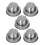 Silver Stainless Steel Cocktail Shaker Lids Anti-Rust 5pcs 7
