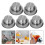 Silver Stainless Steel Cocktail Shaker Lids Anti-Rust 5pcs 4
