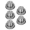 Silver Stainless Steel Cocktail Shaker Lids Anti-Rust 5pcs 1