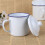 Enamel Mug White Easy To Clean And Carry Decor 9