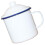 Enamel Mug White Easy To Clean And Carry Decor 8