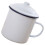Enamel Mug White Easy To Clean And Carry Decor 6