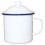Enamel Mug White Easy To Clean And Carry Decor 1