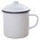Enamel Mug White Easy To Clean And Carry Decor 4