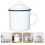 Enamel Mug White Easy To Clean And Carry Decor 5