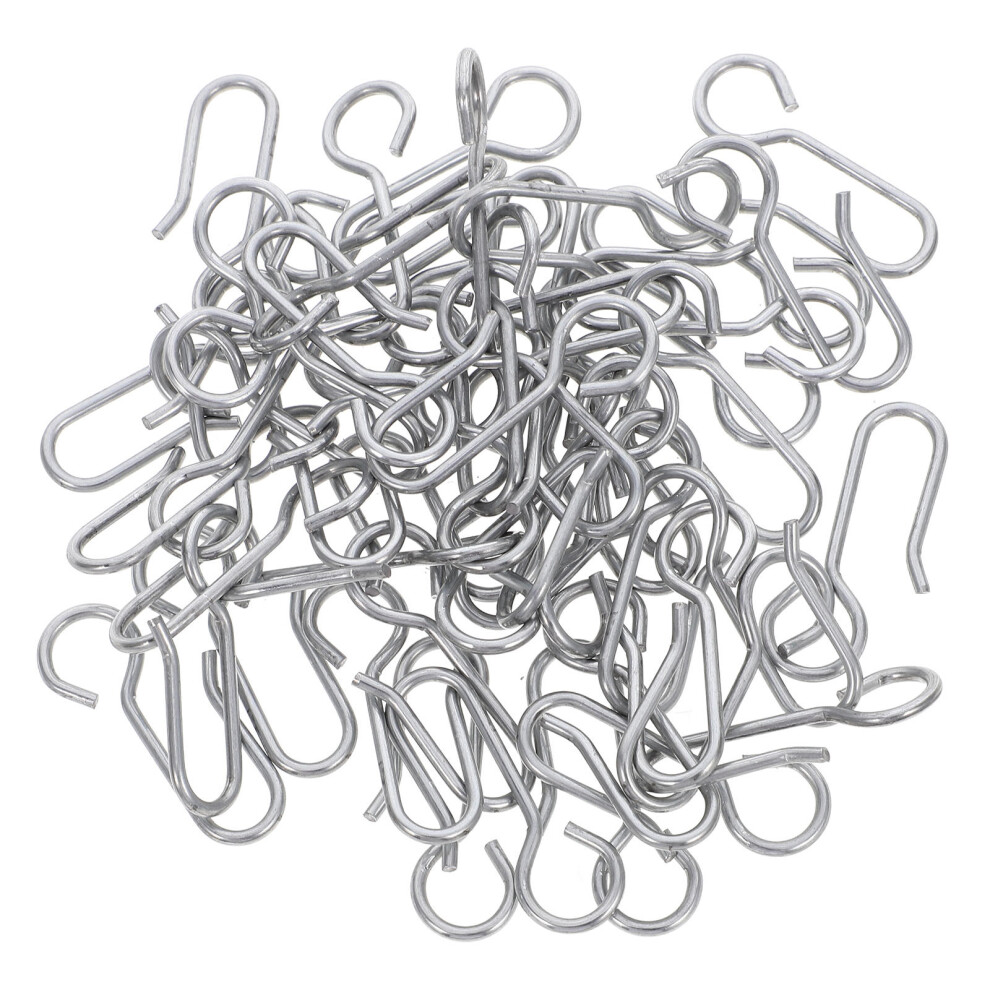 50 Pcs S-Hook Office Heavy Duty Curtain Hooks Metal Wire Ceiling Track-image-OPC-PK8BSY6-NEW