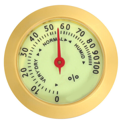 Analog Hygrometer Metal For Guitar Case 1set