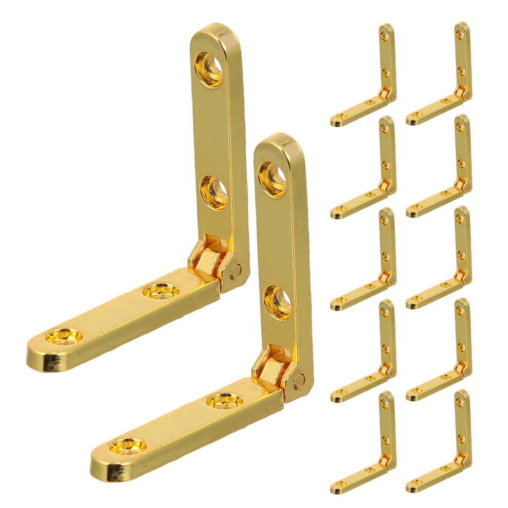 12 Pcs Wooden Box Hinge 90 Degree Folding Support Hinges Furniture 3161716805819