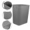 Compact Grey Trash Bin Durable ABS Waste Container for Bathroom 11
