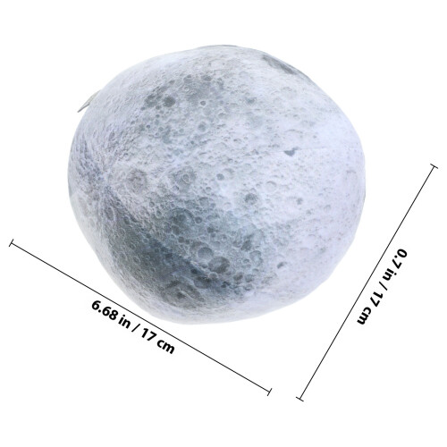 Decorative Moon Cushion Grey Pp Cotton 1pcs 6.7in 1