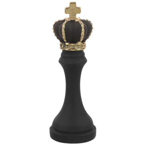 Schwarze Resin Schach Tischskulptur 2