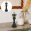 Schwarze Resin Schach Tischskulptur 5