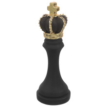 Schwarze Resin Schach Tischskulptur