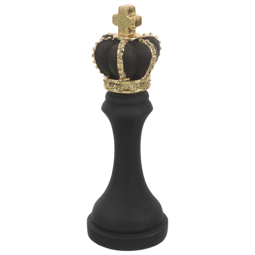 Schwarze Resin Schach Tischskulptur