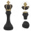 Schwarze Resin Schach Tischskulptur 4