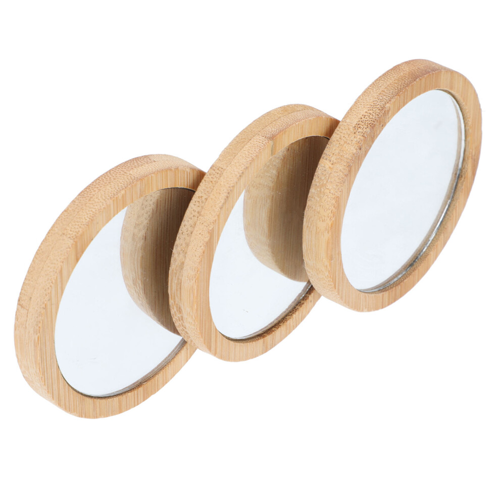 Iplusmile Silver Handheld Makeup Mirror Assorted Color Mirror 3Pcs