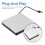 1pcs White Abs External Dvd Writer Plug Play Low Noise 10