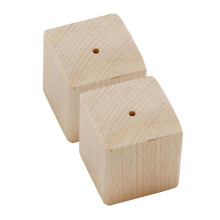 Baking Tools Flower Nail Stand Light Yellow Wood 2pcs
