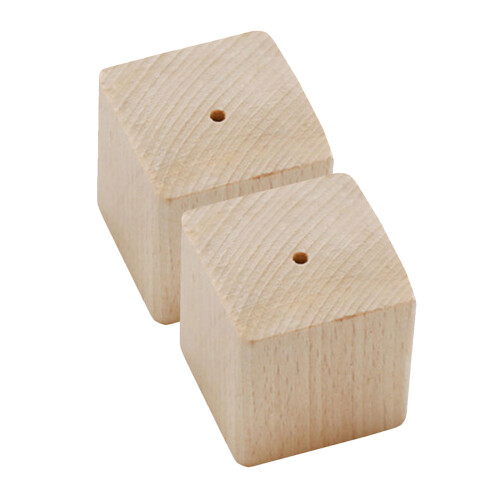 Baking Tools Flower Nail Stand Light Yellow Wood 2pcs
